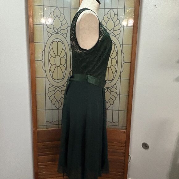 BeryLove Prom Cocktail Formal Bridesmaid Ruffle Hem Sleeveless Lace Dress Size L - Picture 3 of 13